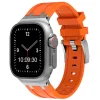 Orange Silicone Strap For Apple Watch, Compatible With 42/44/45/49mm Models