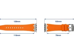 Orange Silicone Strap For Apple Watch, Compatible With 38/40/41mm Models