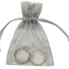 Organza Bags Silver 7.6cm X 10cm Pack of 6