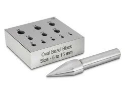 Oval Bezel Block 5.0mm To 15.0mm Holes 17°