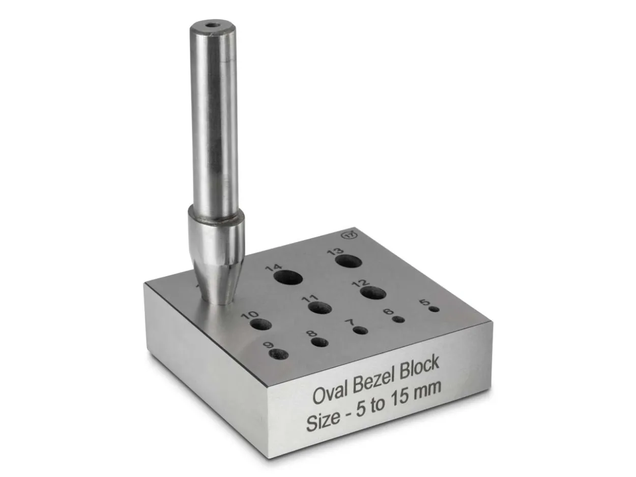 Oval Bezel Block 5.0mm To 15.0mm Holes 17°