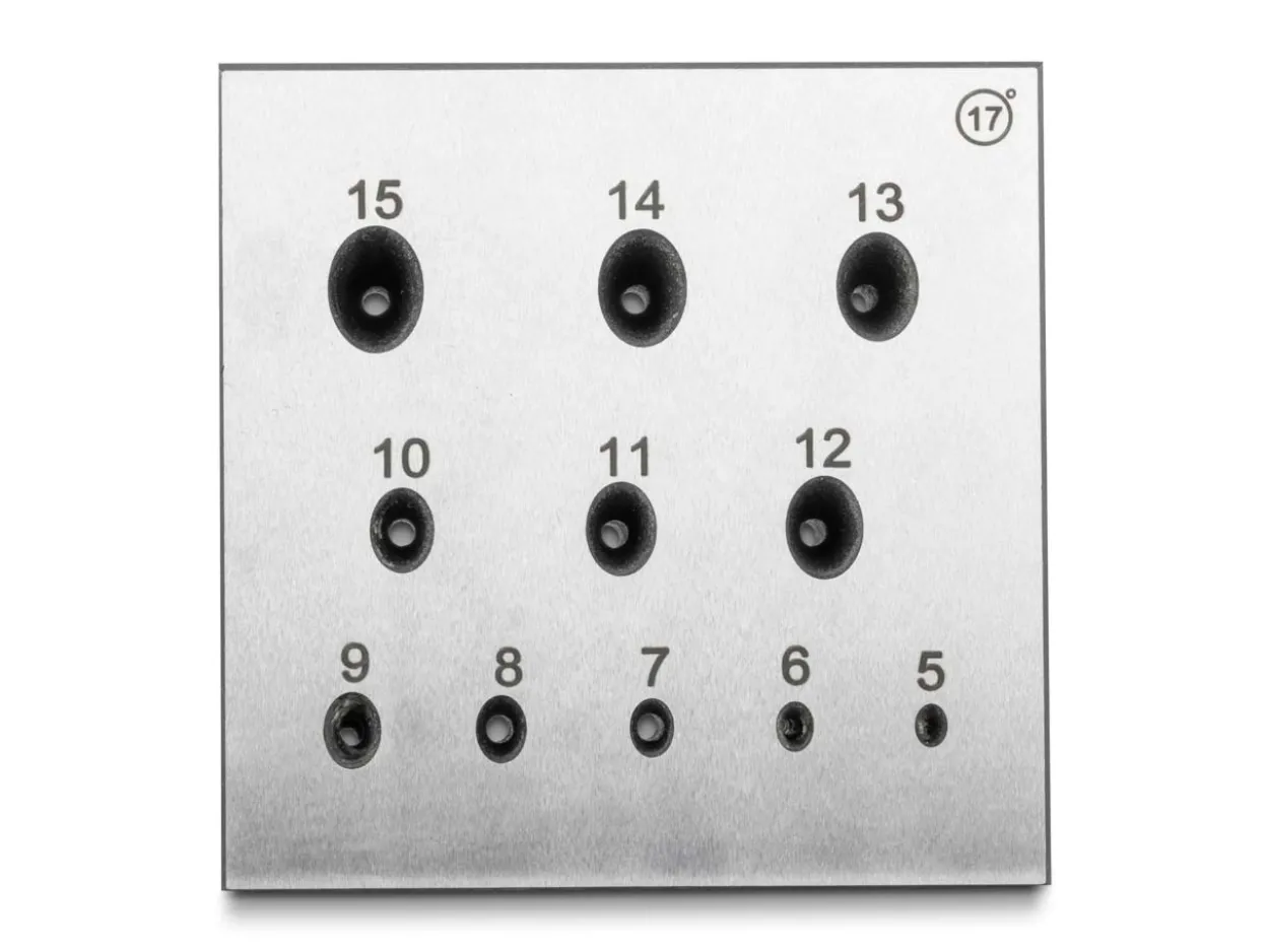 Oval Bezel Block 5.0mm To 15.0mm Holes 17°