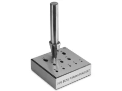Oval Bezel/collet Forming Block With 11 Holes And 17 Degree Angle Punch Included