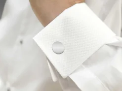 Oval Rhodium Plated Brass Cufflink Engravable