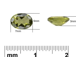 Peridot, Oval, 7x5mm
