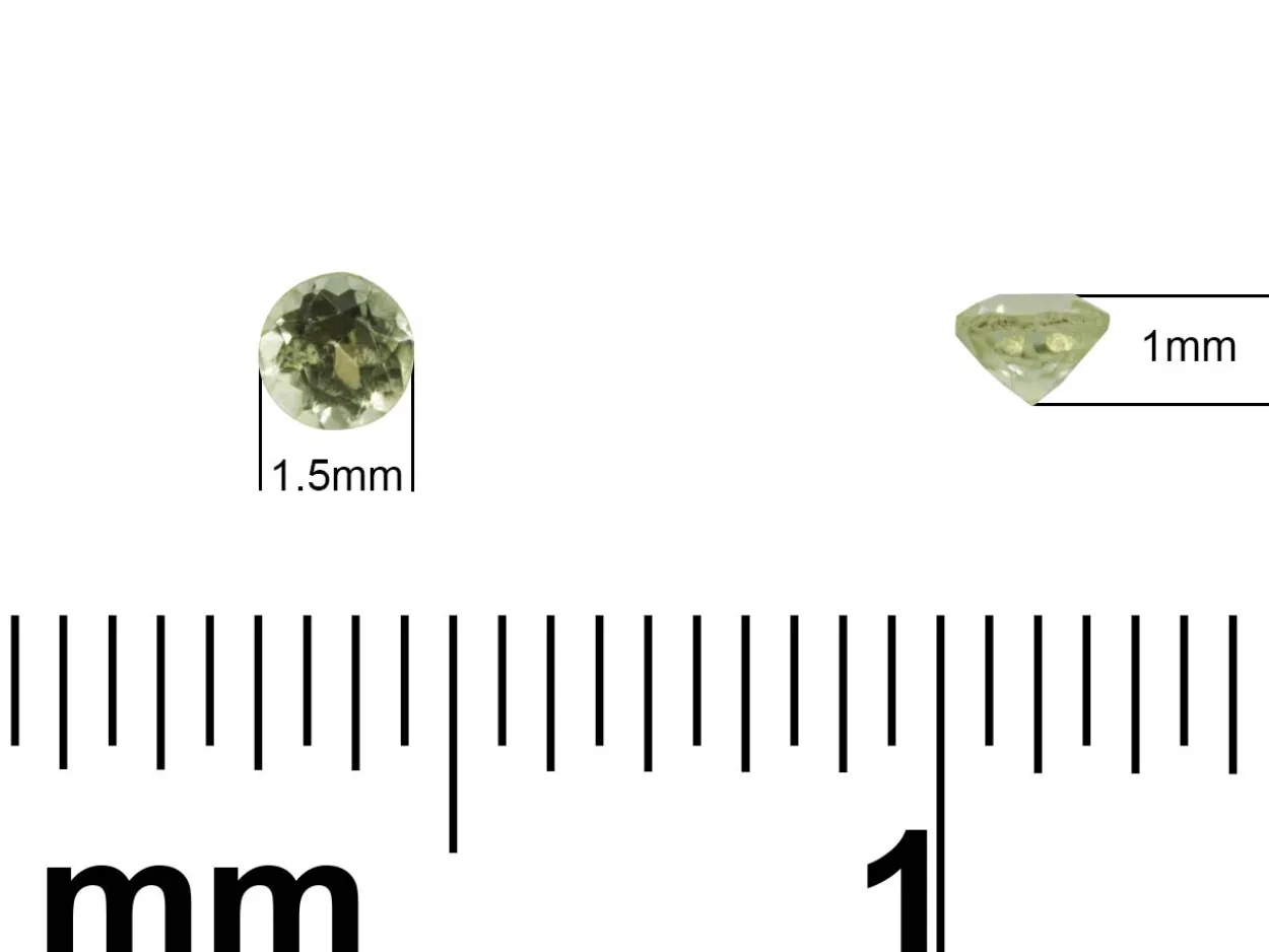 Peridot, Round, 1.5mm