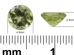 Peridot, Round, 4.5mm