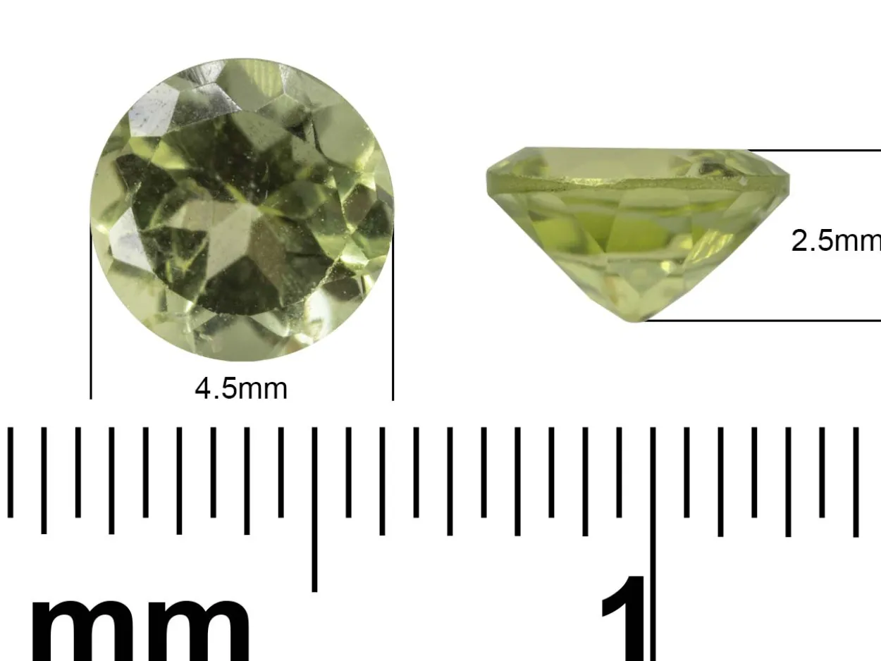 Peridot, Round, 4.5mm