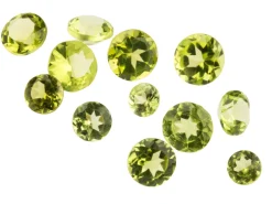 Peridot, Round, 3mm+ Mixed Sizes, Pack of 12
