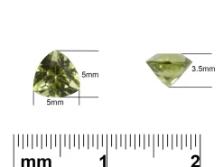 Peridot, Trillion, 5mm