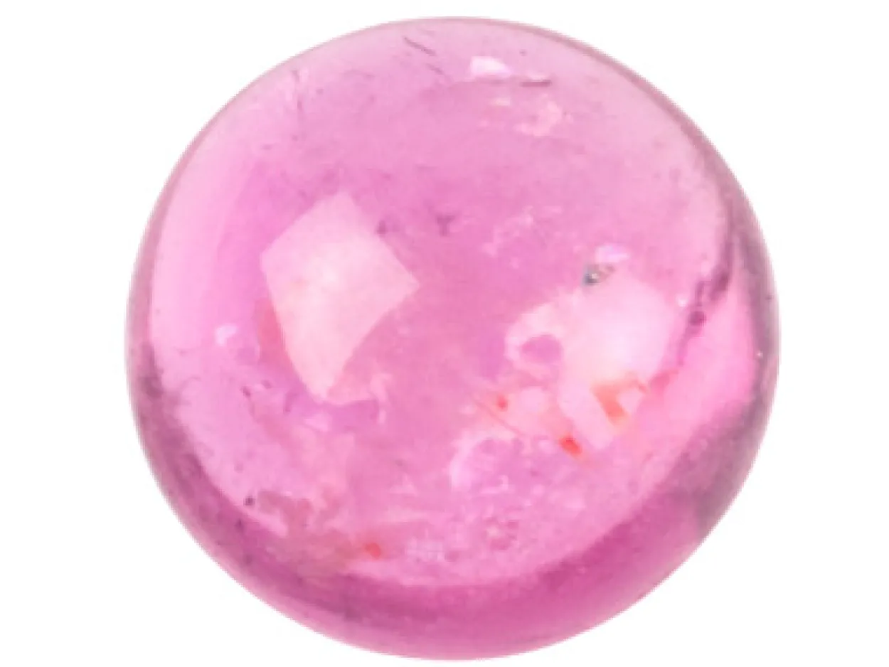 Pink Tourmaline, Round Cabochon 4mm