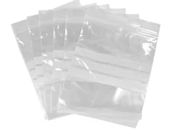 Plastic Bags With Write On Strips XL 125x190mm Resealable Pack of 100