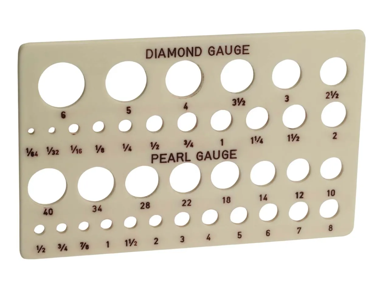 Plastic Gauge For Diamonds And Pearls