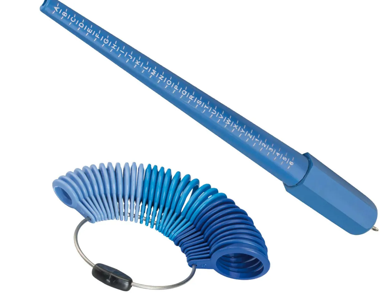 Plastic Ring Stick Mandrel And Gauge Tool Sizer Set UK Size A - Z+6