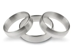 Platinum Blended Court Wedding Ring 2.0mm, Size M, 1.3mm Wall, Hallmarked, Wall Thickness 1.30mm