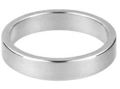 Platinum Flat Wedding Ring 8.0mm, Size S, 13.7g Medium-weight, Hallmarked, Wall Thickness 1.26mm