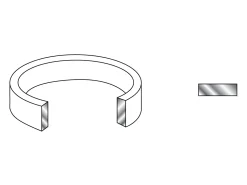 Platinum Flat Wedding Ring 8.0mm, Size S, 13.7g Medium-weight, Hallmarked, Wall Thickness 1.26mm