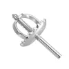 Platinum French Threaded Wire And Scroll Medium