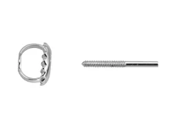Platinum French Threaded Wire And Scroll Medium