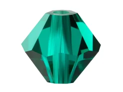 Preciosa Crystal Pack of 24, Bicone, 4mm, Emerald