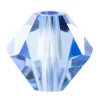 Preciosa Crystal Pack of 24, Bicone, 4mm, Light Sapphire