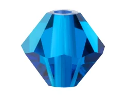 Preciosa Crystal Pack of 24, Bicone, 4mm, Capri Blue