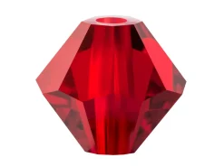 Preciosa Crystal Pack of 12, Bicone, 4mm, Siam