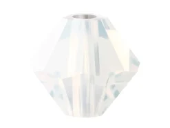 Preciosa Crystal Pack of 24, Bicone, 4mm, White Opal