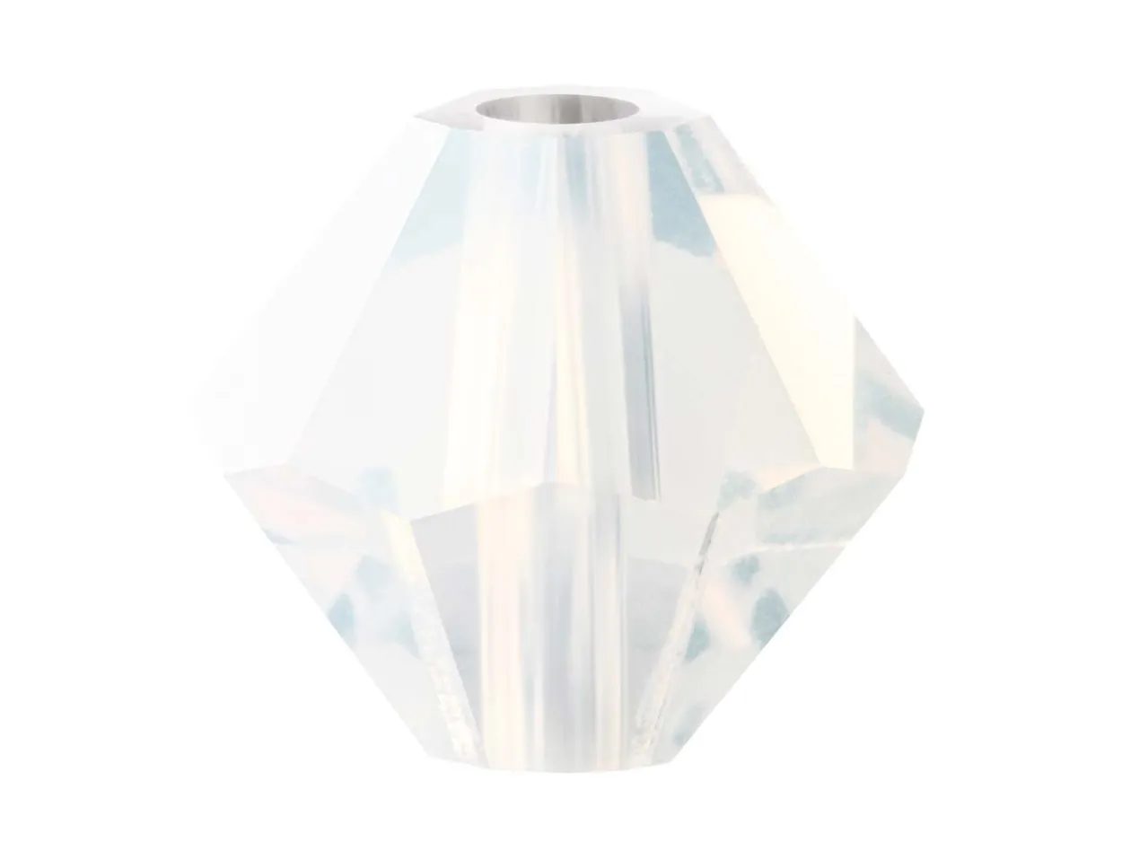Preciosa Crystal Pack of 24, Bicone, 4mm, White Opal