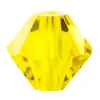 Preciosa Crystal Pack of 24, Bicone, 4mm, Citrine