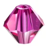 Preciosa Crystal Pack of 12, Bicone, 6mm, Fuschia