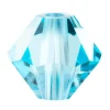 Preciosa Crystal Pack of 12, Bicone, 6mm, Aqua Bohemica