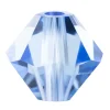 Preciosa Crystal Pack of 12, Bicone, 6mm, Light Sapphire