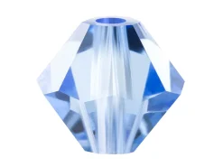 Preciosa Crystal Pack of 12, Bicone, 6mm, Light Sapphire