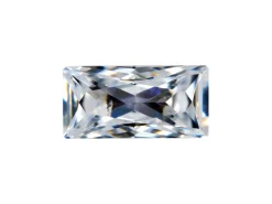 Preciosa Cubic Zirconia, Baguette Princess, 3 X 2mm, White