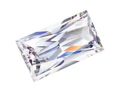 Preciosa Cubic Zirconia, Baguette Princess, 5 X 2.5mm, White