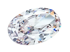 Preciosa Cubic Zirconia, Oval Diamond, 8 X 6mm, White