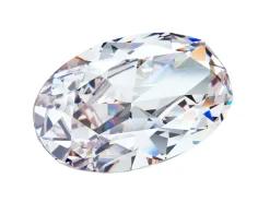 Preciosa Cubic Zirconia, Oval Diamond, 6 X 4mm, White