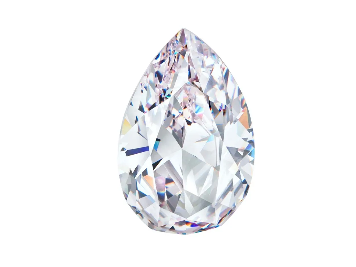 Preciosa Cubic Zirconia, Pear Diamond, 7 X 5mm, White