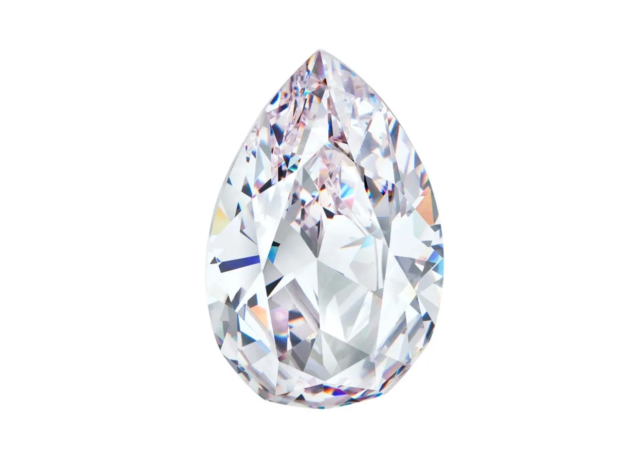 Preciosa Cubic Zirconia, Pear Diamond, 6 X 4mm, White