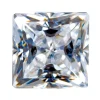 Preciosa Cubic Zirconia, Square Princess, 4 X 4mm, White