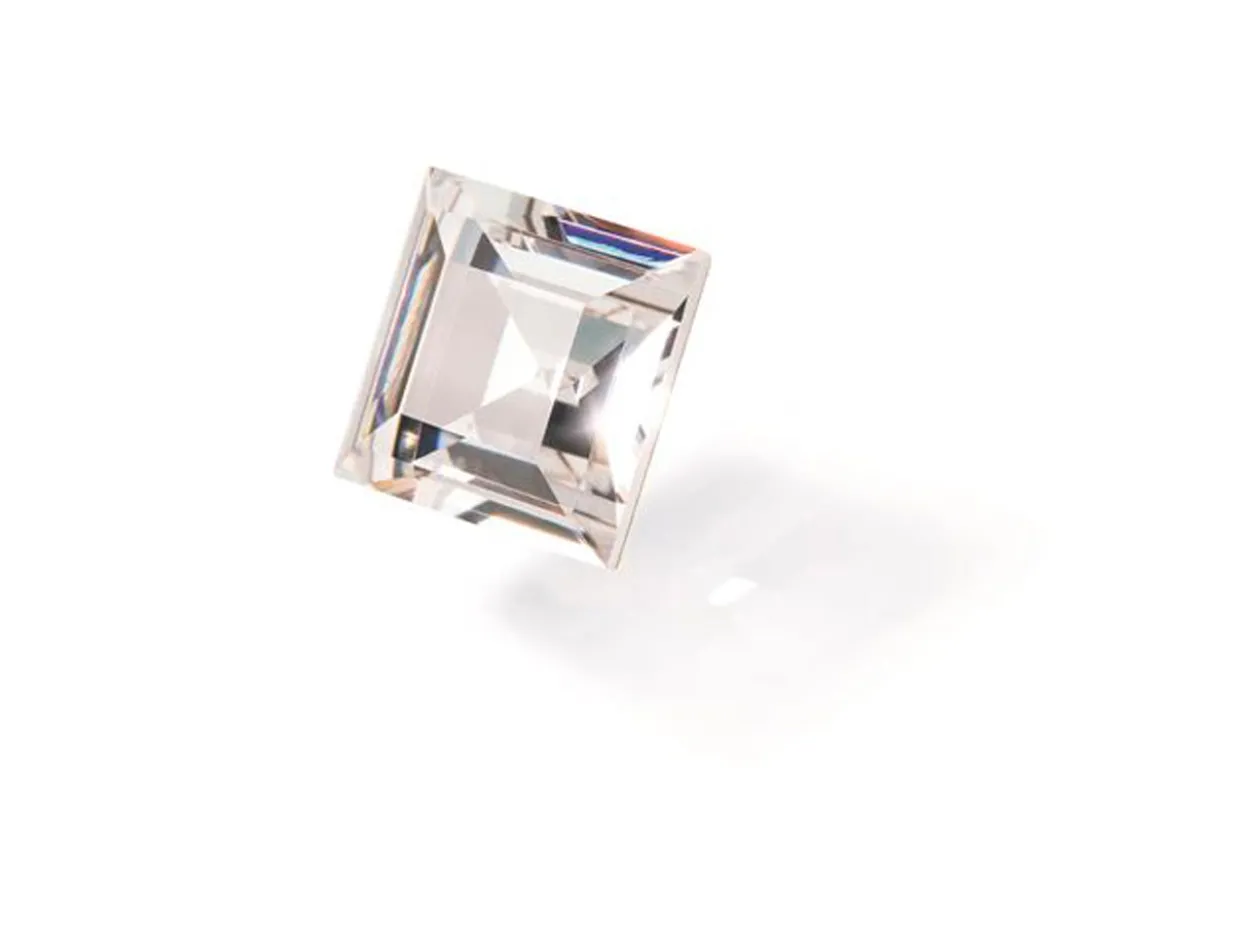 Preciosa Cubic Zirconia, Square Princess, 6 X 6mm, White