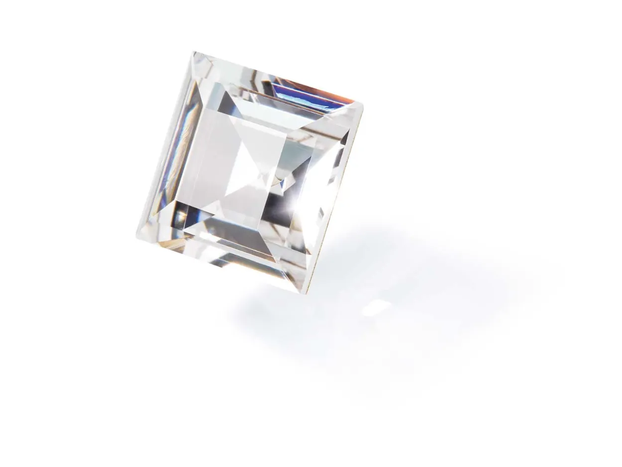 Preciosa Cubic Zirconia, Square Princess, 2.5 X 2.5mm, White