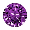 Preciosa Cubic Zirconia, The Alpha Round Brilliant, 2.5mm, Amethyst