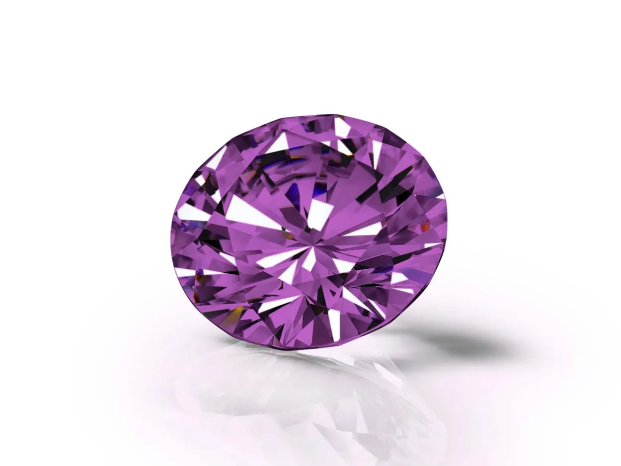 Preciosa Cubic Zirconia, The Alpha Round Brilliant, 2.5mm, Amethyst