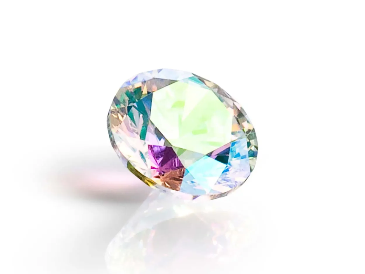 Preciosa Cubic Zirconia, The Alpha Round Brilliant, 3mm, Aurora Borealis