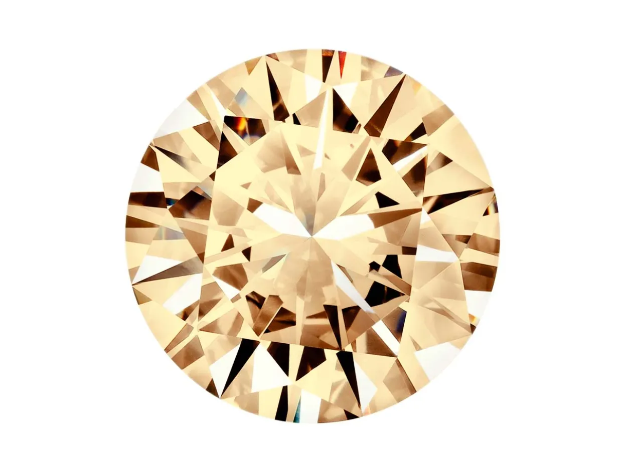 Preciosa Cubic Zirconia, The Alpha Round Brilliant, 5mm, Champagne