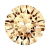 Preciosa Cubic Zirconia, The Alpha Round Brilliant, 2mm, Champagne