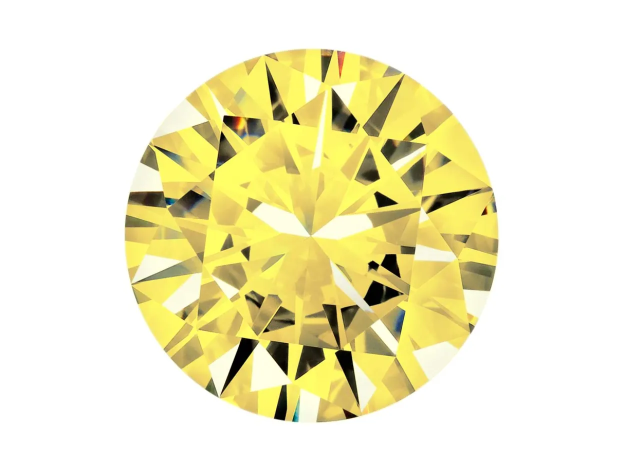 Preciosa Cubic Zirconia, The Alpha Round Brilliant, 2mm, Gold