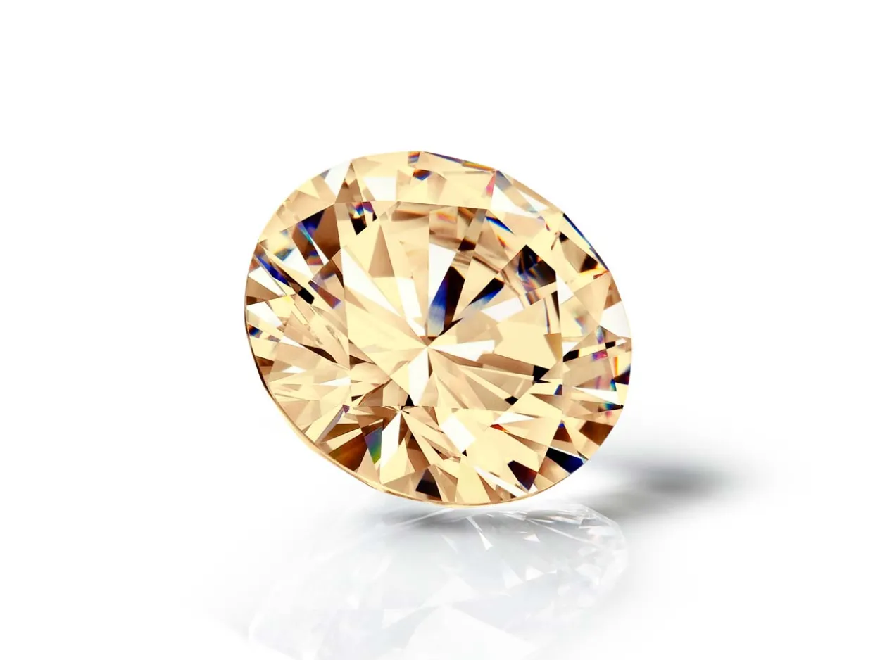 Preciosa Cubic Zirconia, The Alpha Round Brilliant, 4mm, Champagne